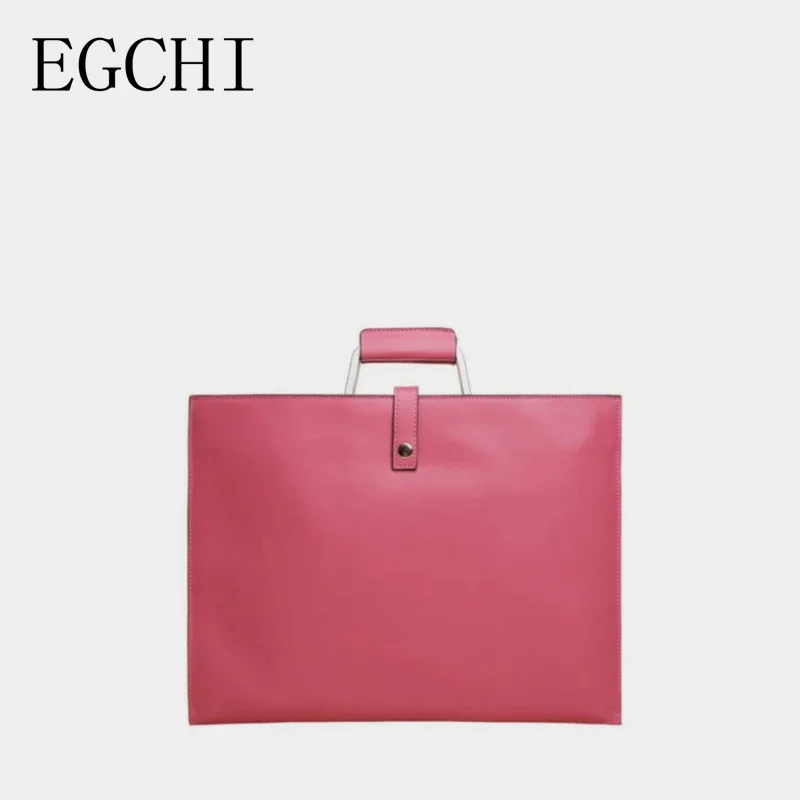 

EGCHI Elegant Simple Leather Business Women Handbag Female Briefcase OL Tablet Laptop Bag Ladies Shoulder Messenger Bag Bolsas