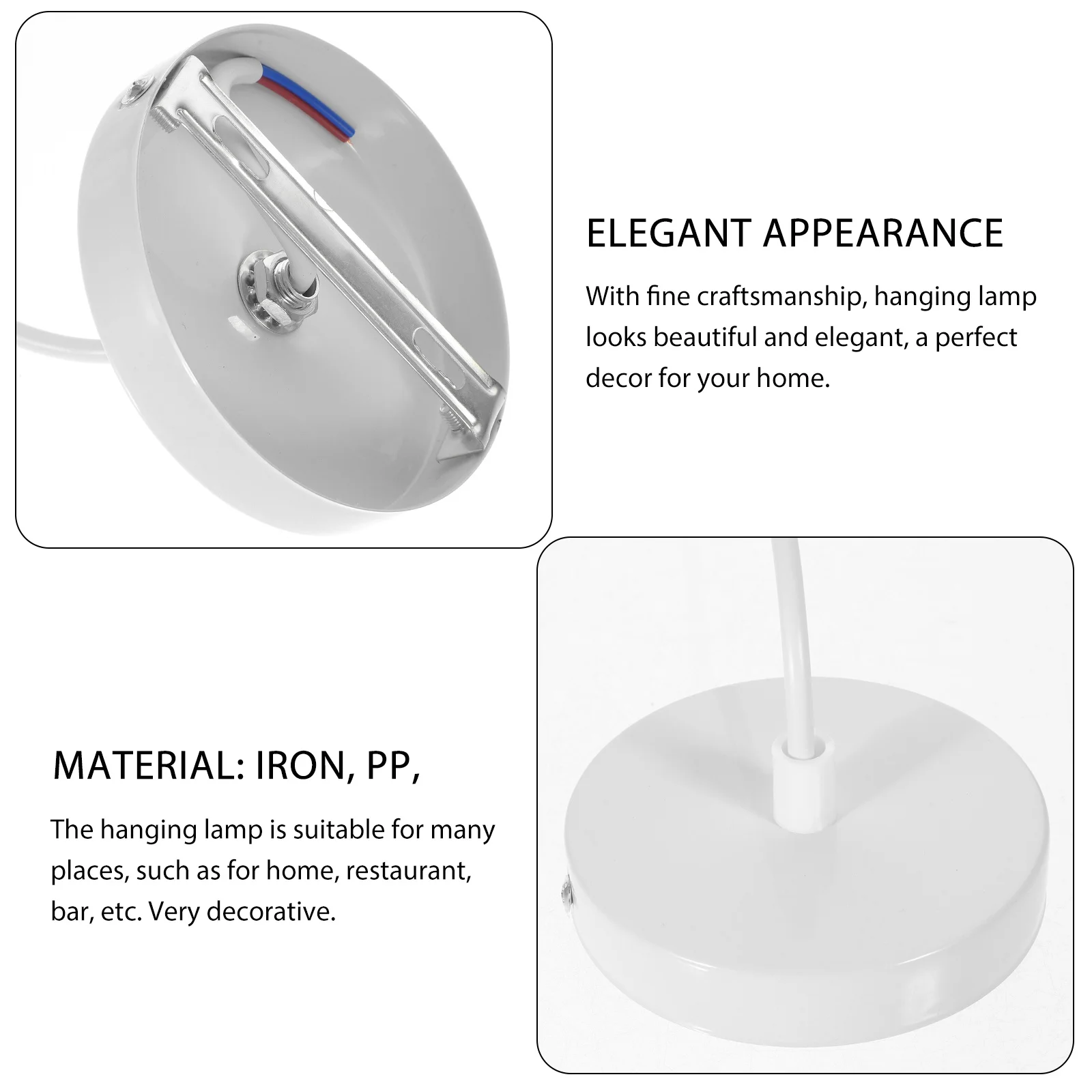 

2Pcs Mini Pendant Light Hanging Ceiling Lamp Decorative Iron PP Pet for Kitchen Living Room Dining Area