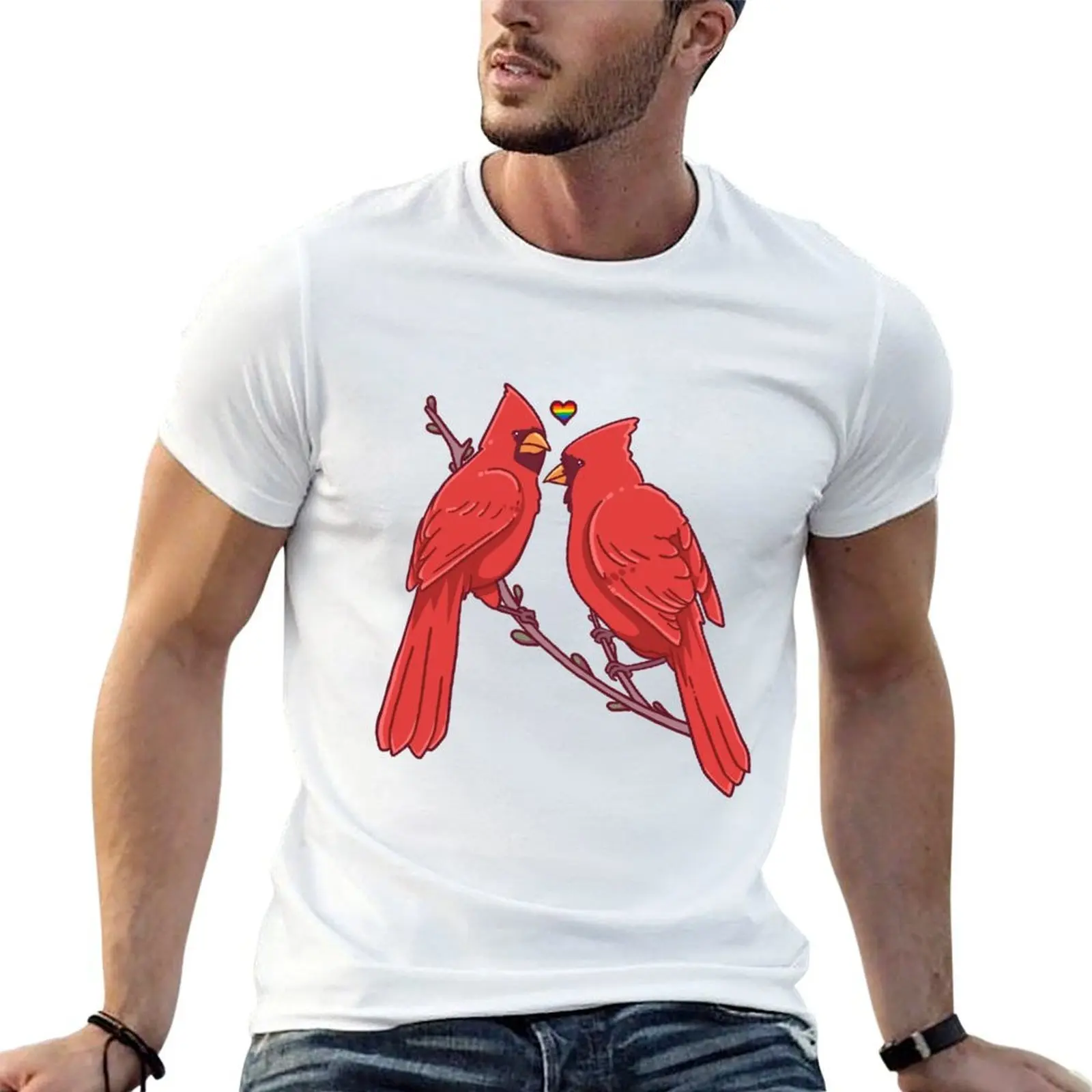 Gay Cardinals T-Shirt blue archive anime t shirts mens graphic t-shirts anime