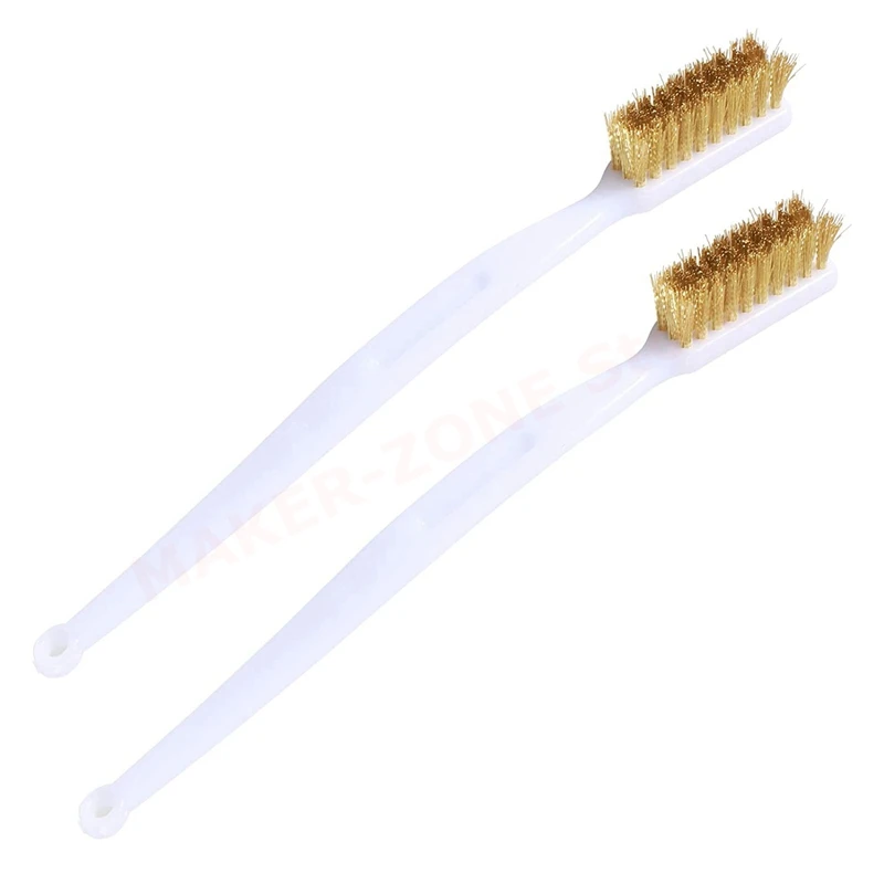 5Pcs 3D Printer Nozzle Cleaner Tool Copper Wire Toothbrush Copper Brush Handle Hot Bed Cleaning Parts