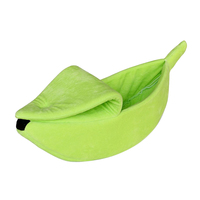 Banana Shaped Pet House Soft Cat Dog Bed Warm Nest Couch Car Travel Small Pets Comfortable Material Bright Color Cute Design