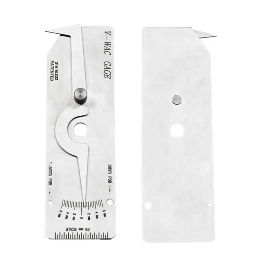 Stainless Steel Ruler V-WAC Metric Size Single Weld Gauge Imperial Ruler Measure Tool