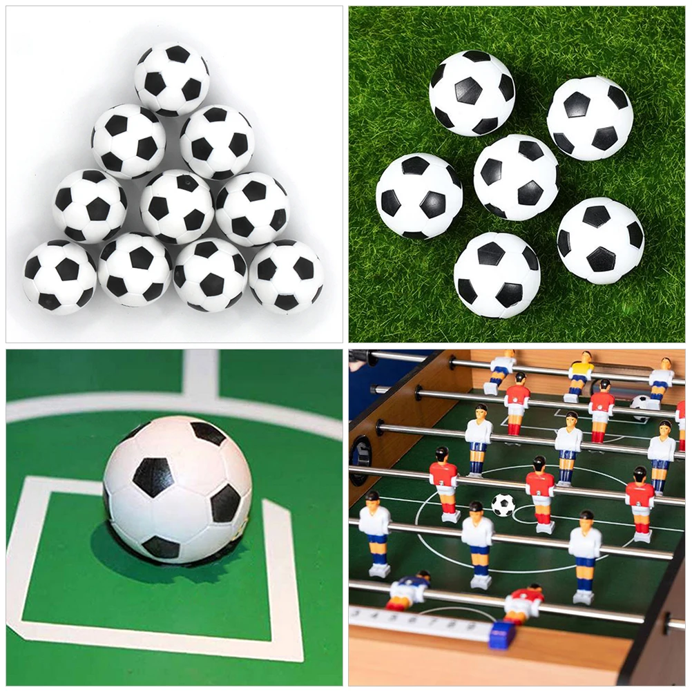 12 Pcs 23mm 블랙 화이트 테이블 축구 공 Foosball 게임 액세서리 HIPS 소재 어린이 성인 테이블 축구