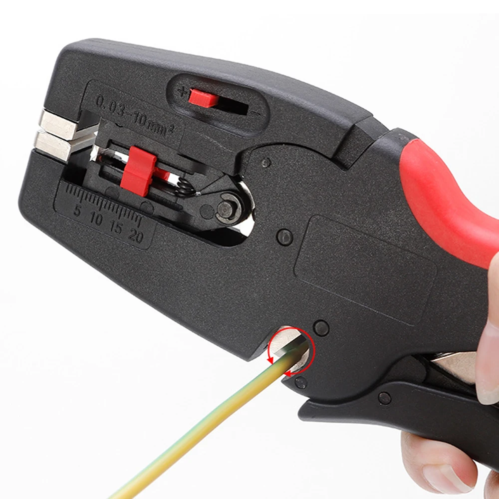 Automatische Abisolierzange und -schneiderzange, 2-in-1, robuste Werkzeuge, 0,03–10 mm2/32–7 AWG, Mini-Multifunktions-Elektroreparatur – Detail 8