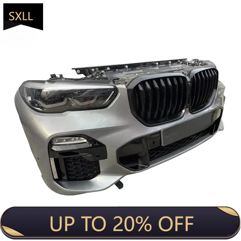 

SXLL High quality plastic parts for X5 G05 front bumper lip with headlight body kit, fan with grille radiator 2018-2023