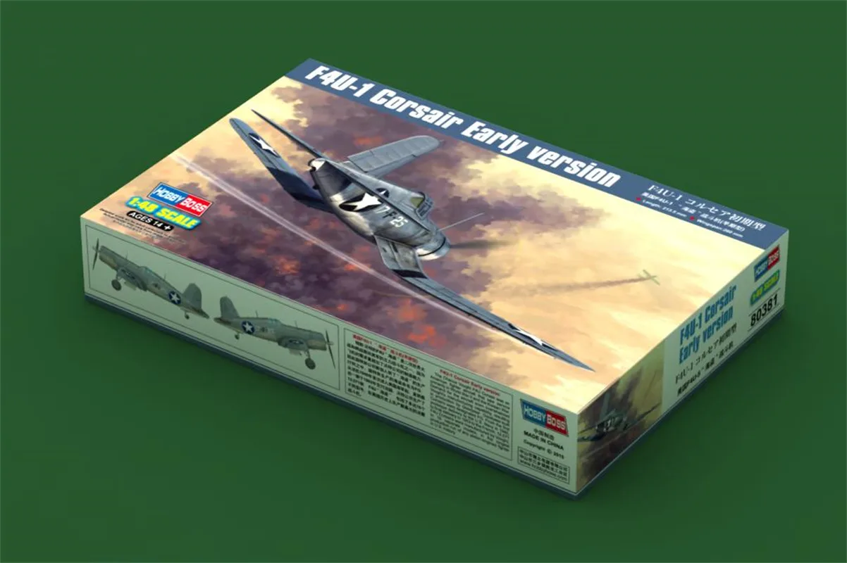 

HobbyBoss масштаб 1/48 F4U-1 Corsair ранняя версия истребитель военная пластиковая сборка модель самолета # 80381