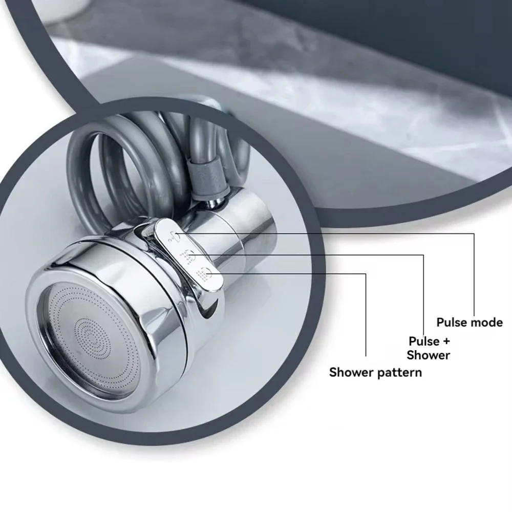 New 3 Modes Sink Faucet 360 Degree Rotation Filter Extension Tube Shower Water Saving Tap Universal Kitchen Gadgets Accessories view 5