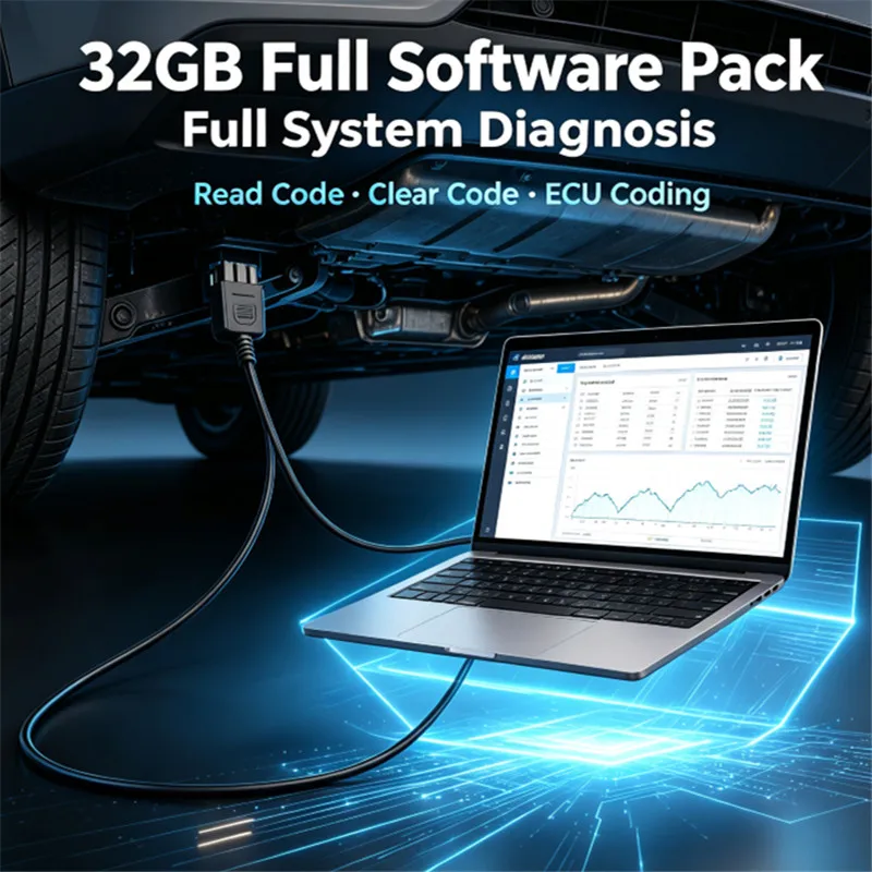 32GB Full Software Pack Mileage Correction Airbag Crash Clear IMMO off Dash & IMMO Car Diagnostic Tools