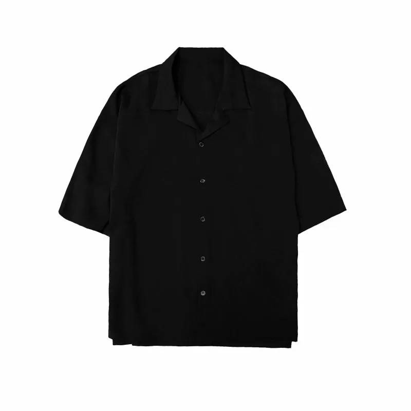 EBAIHUI-camisa de estilo Hong Kong para hombre, blusa holgada y versátil de Color sólido, Top de uniforme Jk con solapa de verano, versión coreana