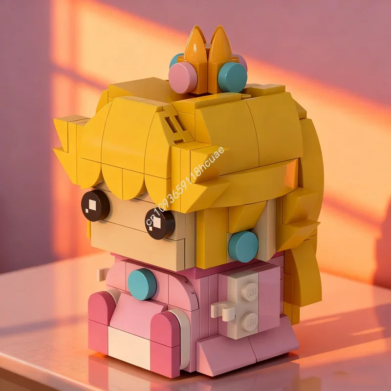 

164 шт. MOC принцесса персик кирпичная модель строительные блоки рождественские подарки строительные игрушки «сделай сам» образование кирпич день рождения