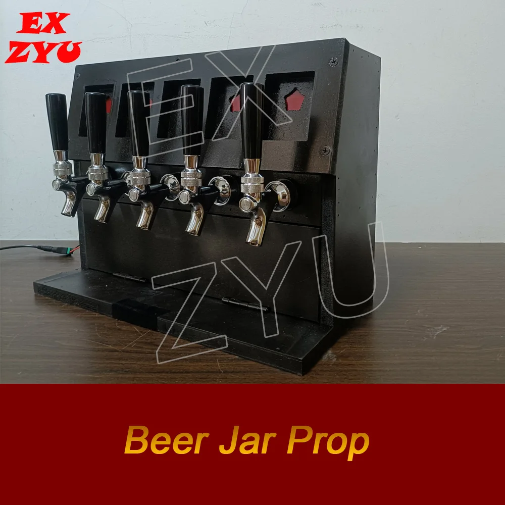 Beer Jar Prop Real Life Escape Room Turn Switch on to Light on the Indicator Lights and Unlock  EXZYU