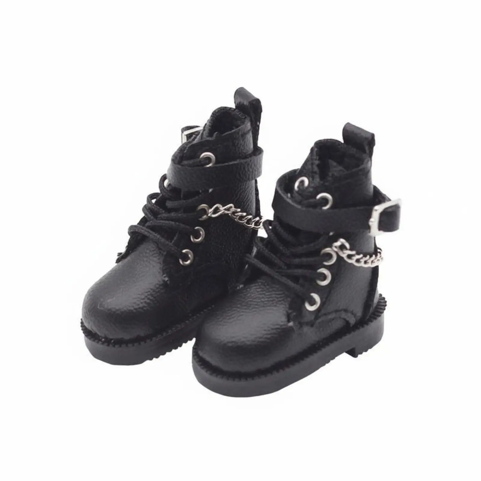 3.2cm Doll Shoes Realistic Miniature Chain Boots Stylish for Hobbyists