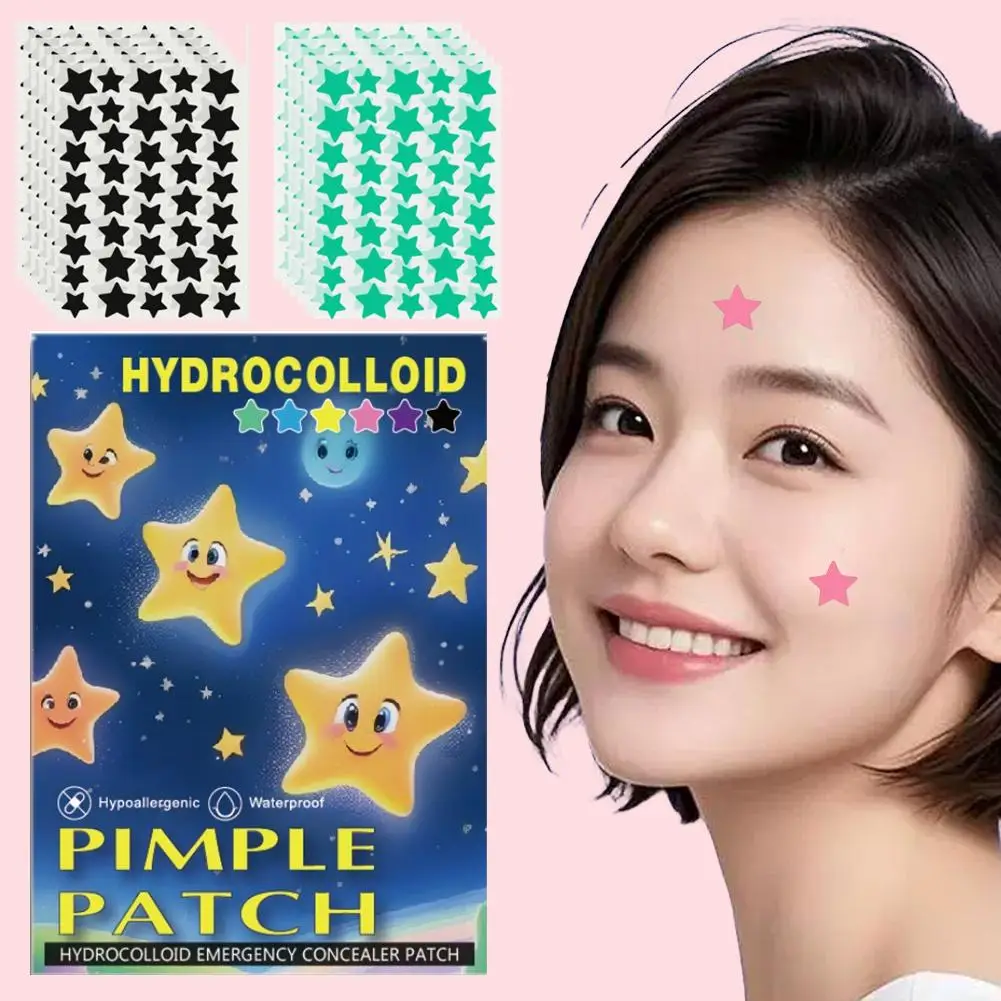 1400pcs Hydrocolloid Colorful Pimple Patches Pimple Cover Sticker Star Shaped Invisible Pimple Cover Removal Pimple Patch