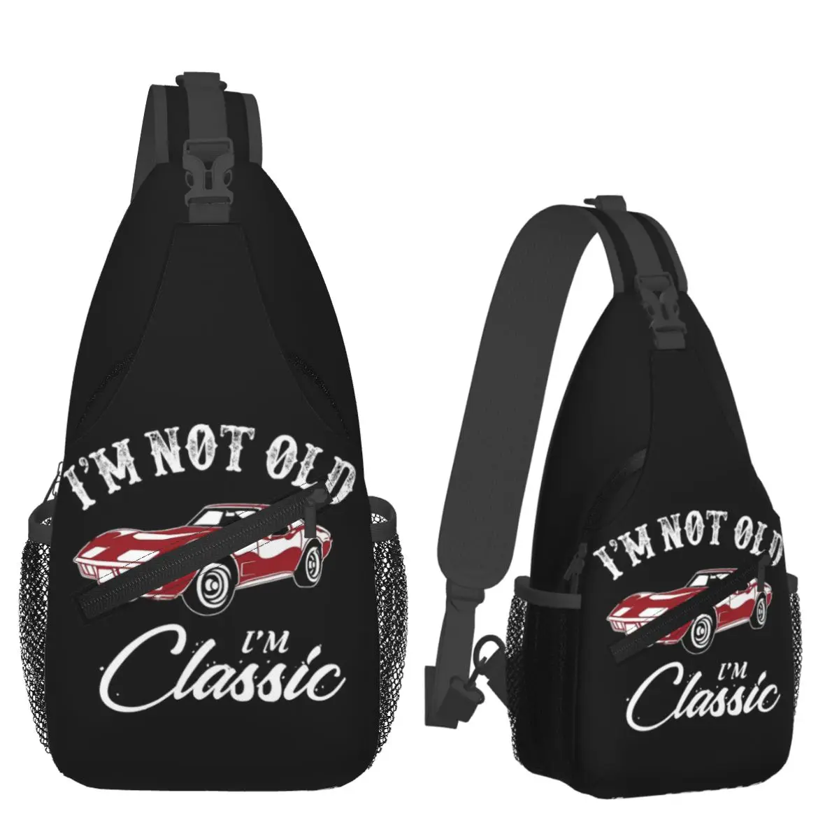 

Классическая автомобильная нагрудная сумка Corvette, мужской рюкзак через плечо, нагрудная сумка, дорожный походный рюкзак, сумка на плечо