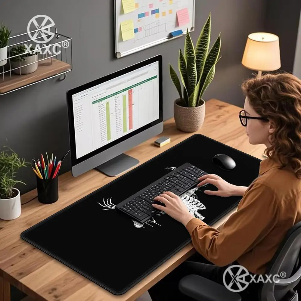 XXL wacky Funny Skull Design Mouse Pad print Skeleton HYBXXC Office Rubber Large Desk mat Desk accessories Gaming Keyboard Mat