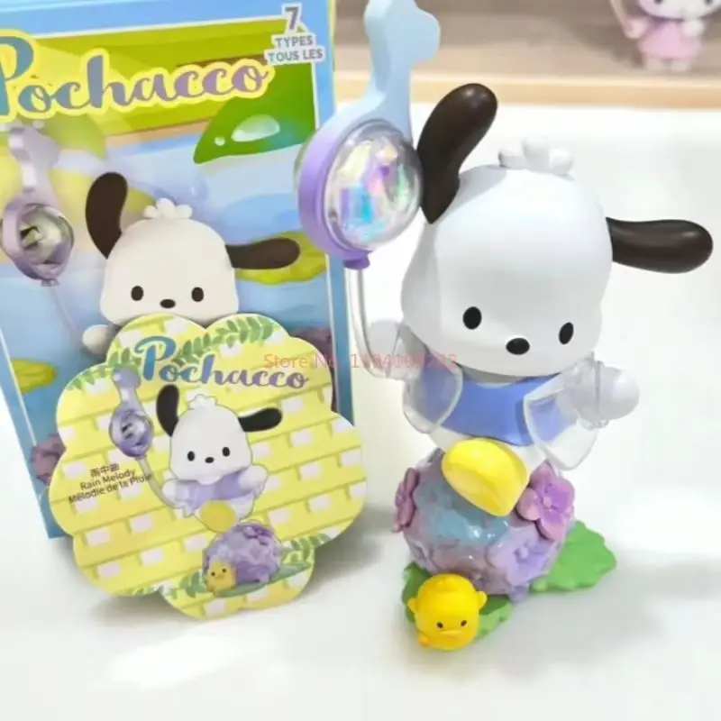 سلسلة حديقة صغيرة مصنوعة يدويًا Pochacco ، زهور وpochacco الشباب ، سلسلة صندوق أعمى ، لعب عصري ، هدايا زخرفية ، ألعاب
