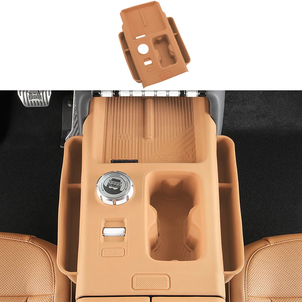 

Central Control Gear Silicone Pad Side Pockets Storage Fit for CHERY ICAR V27 2026 Wireless Charging Anti Scratch Anti Slip Pad