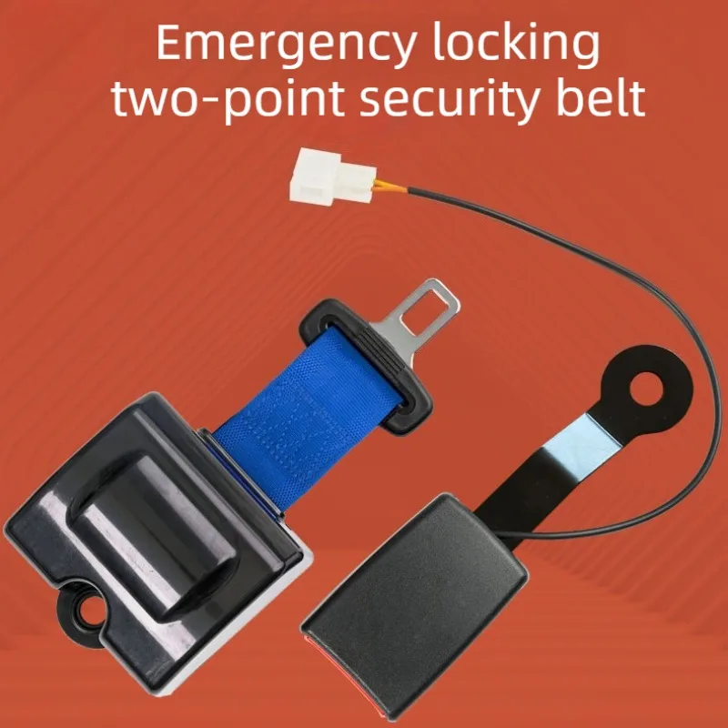1Set Car Seat Belt Two-Point Seat Belt Buckle Socket Plug Connector Automatic Retractable Safety Belt 1.8m for Golf Bus Forklift