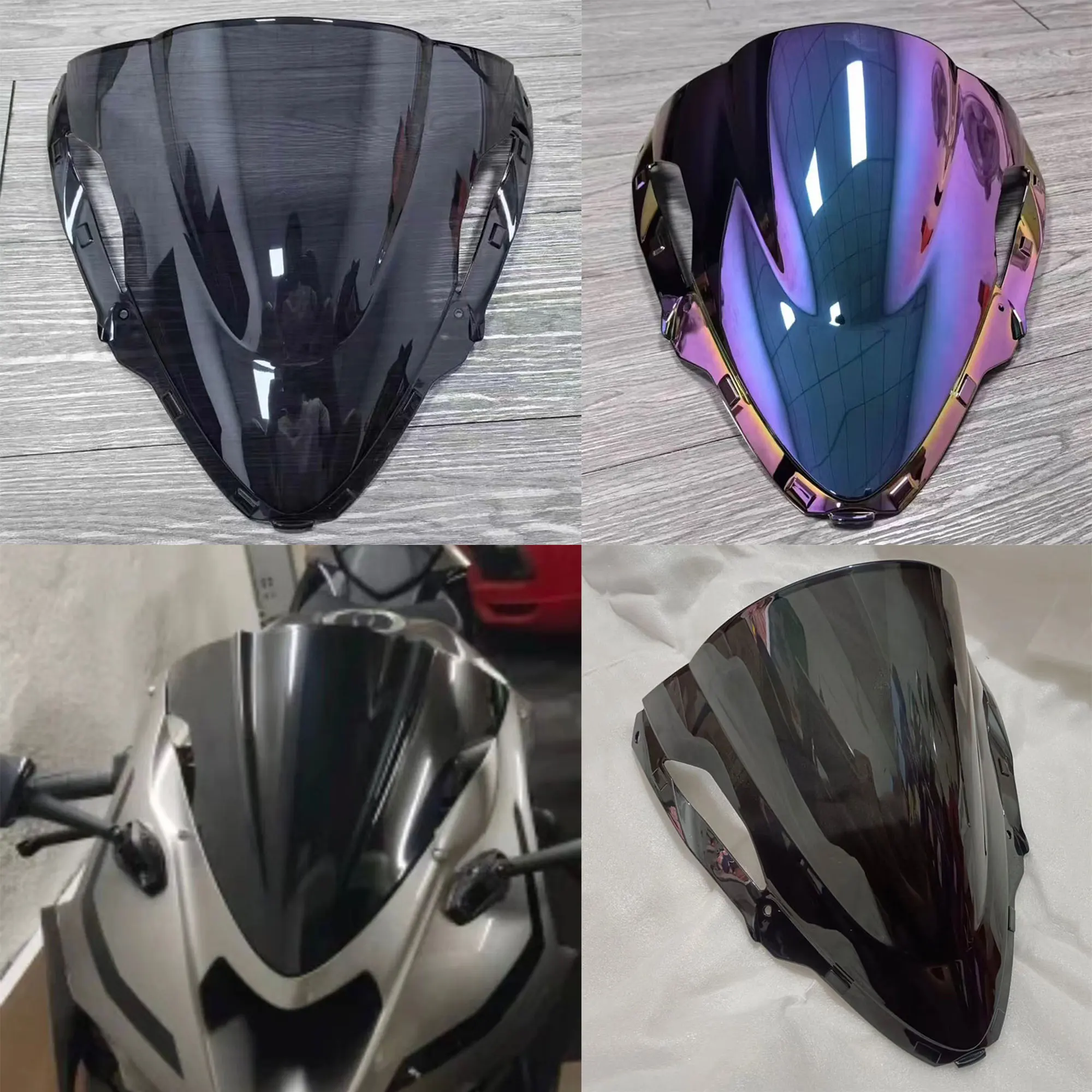 

Fit For Kawasaki NINJA ZX6R ZX-6R 636 2024 2025 ZX 6R Double Bubble Windscreen Screen Wind Deflectors Windshield Accessories