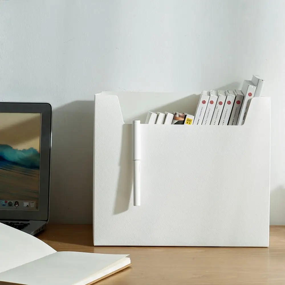 Sundries Storage Box Folding File Storage Box Large Capacity Transparent File Organizer Box Paper Organizer Hand-held