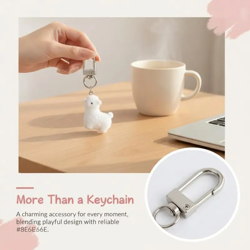 Kawaii Mini Sheep Plush Keychain Cute Cartoon Stuffed Animal Pendant Lightweight Backpack Charm for School Bag Decor