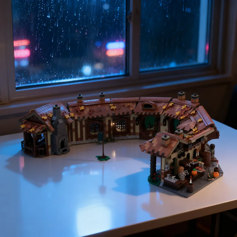 

3059pcs MOC The Green Dragon Hobbit Lord Rings Model Building Blocks DIY Gift Creative Collectible Display Decor Premium Adult