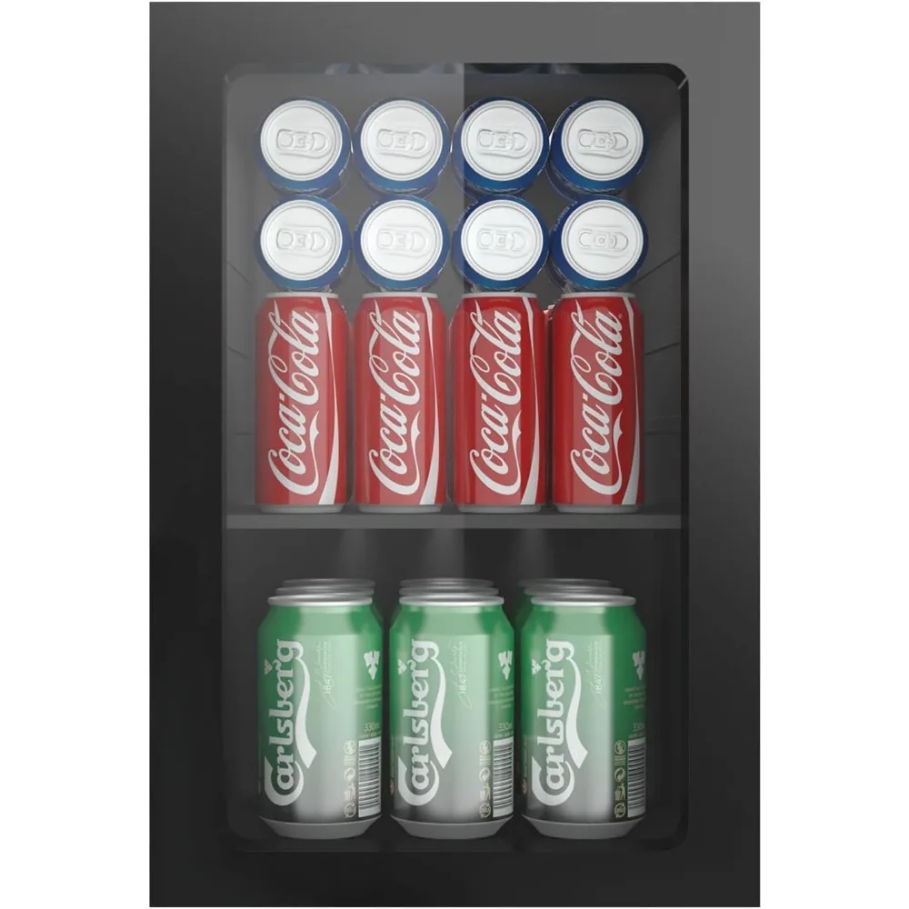 Kompakter 20-Dose/0,9 Kubikfuß-Getränkekühlschrank mit Glastür für Soda, Bier oder Wein, Getränkespender unter der Theke mit Einstellung
