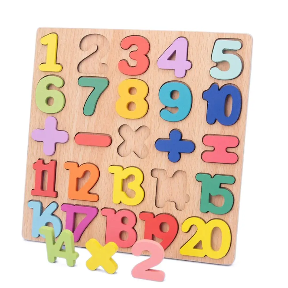 

Preschool Wooden Number Alphabet Cognitive Matching Educational Toy Children Jigsaw Toys Building Block