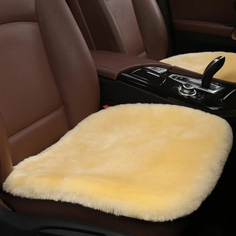 100% Natural Australian Sheepskin Car Seat Covers Universal  Fur Wool Car Seat Cushion Winter Warm Car Seat Cover