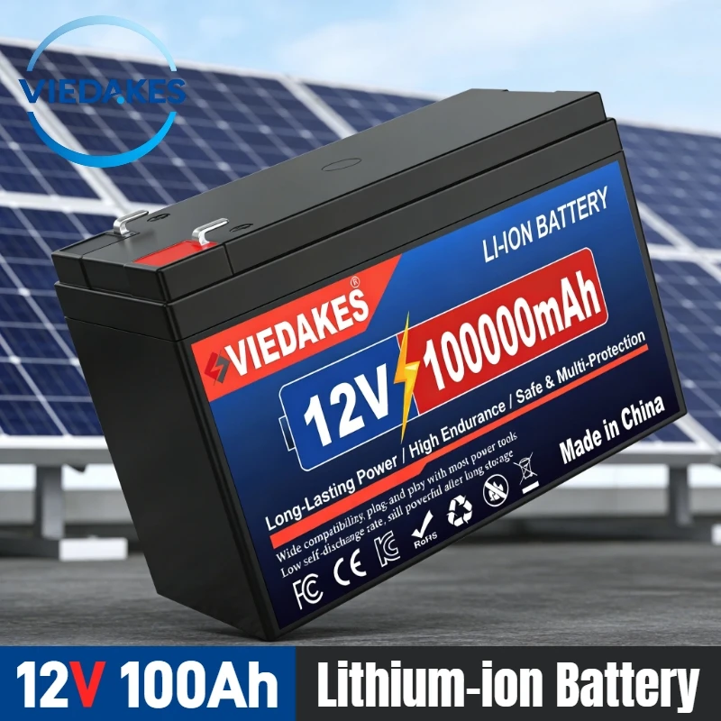 

Аккумулятор LiFePO4 12В 100Ач с BMS — идеально подходит для автономных солнечных систем, кемпинга и резервного питания