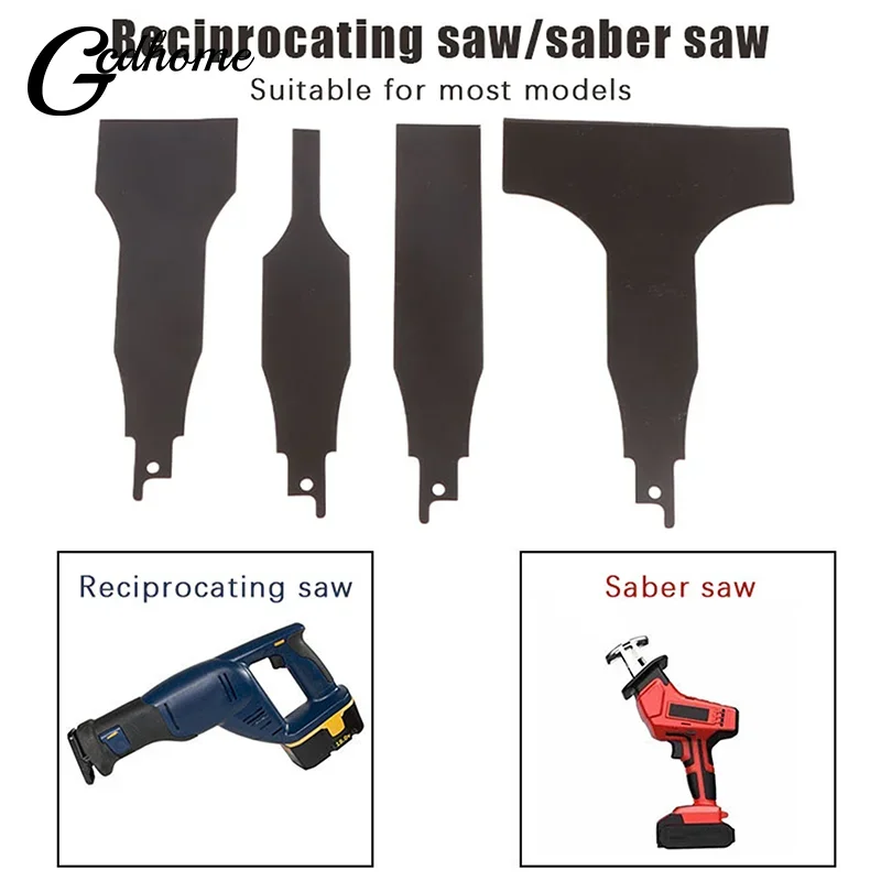 4PCS Reciprocating Saw Saber Saw Blade Electric Reciprocating Saw Blade Rust Removal Wall Cement Floor Cleaning Wall Scraper