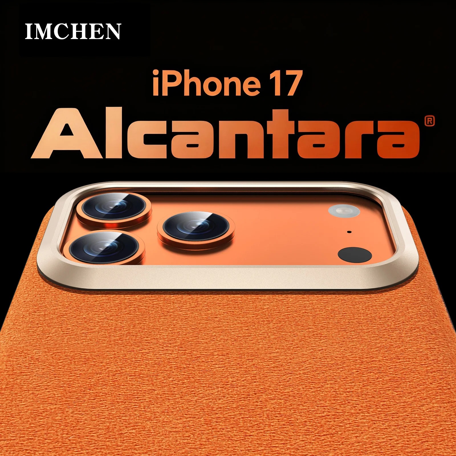 

【Material Alcantara】for iPhone 17 Pro Max Case iPhone 17 Pro iMCHEN Luxury High-Value Shockproof Built-in Magnetic Phone Case