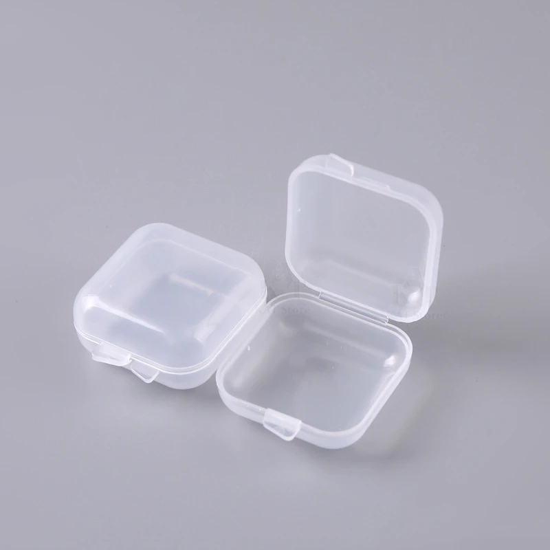 2-10Pcs Portable Storage Case Plastic Transparent Multifunctional Pill Box Jewelry Earplugs Small Sundries Storage Box