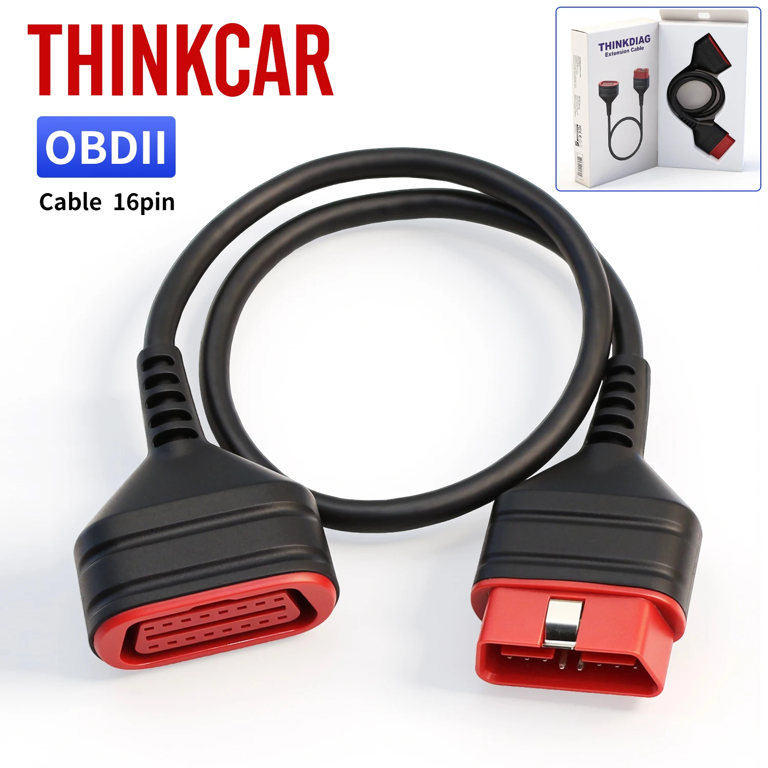 

Универсальный удлинительный кабель THINKCAR ThinkDiag OBD2 (16-контактный, штекер-гнездо) для автомобильной диагностики