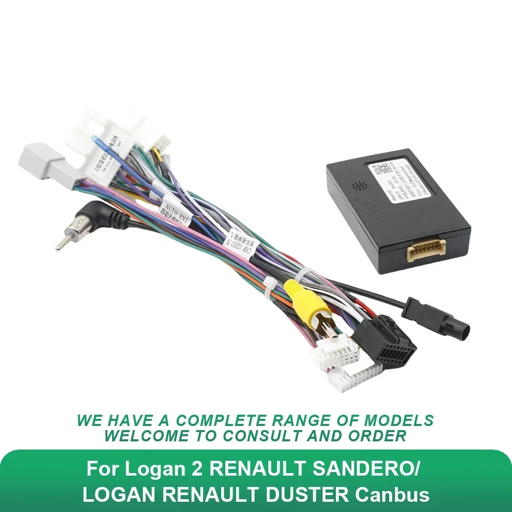 For Logan 2 RENAULT SANDERO/ LOGAN RENAULT DUSTER Canbus Car 16pin Power Cord Wiring Harness Adapter