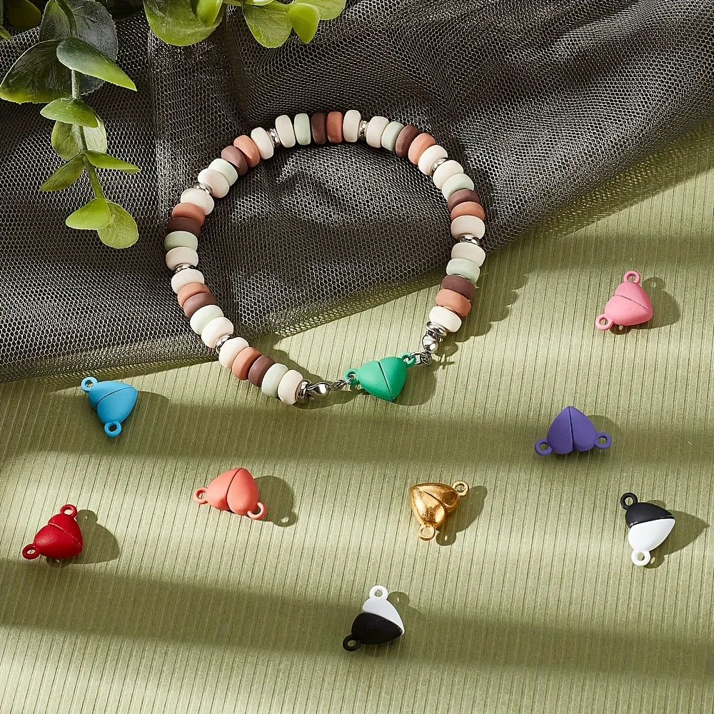 1pcs Magnetic Couple Pendant And Heart Shape Magnet Paired Loose Beads For Jewelry Making Diy Bracelet Neckalce Pendant Gift
