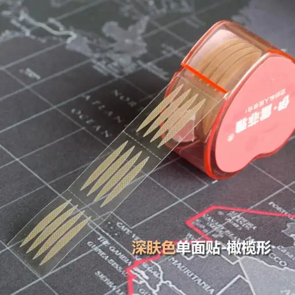 เทปติดเปลือกตาแบบใหญ่ 400 ชิ้น/กล่อง เทปติดเปลือกตาแบบพับสองชั้น ติดเองได้ ไม่ต้องใช้กาว ขนาด S/L สำหรับแต่งหน้า ใส มองไม่เห็น แก้ปัญหาเปลือกตาตก