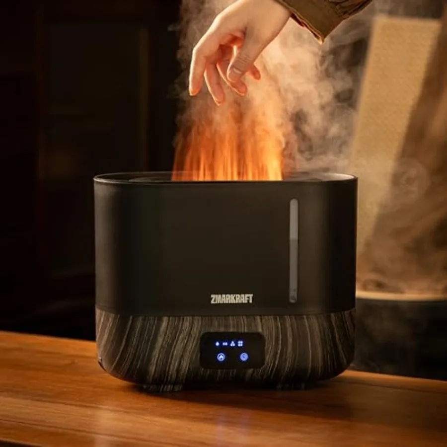 

® 3L Large Humidifier with Special Flame Light Effect, Quiet Ultrasonic Humidifying, Top Fill and Adjustable Mist Level, Cool M