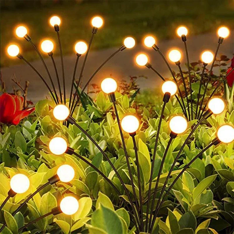 Outdoor LED Solar Lights Solar Firefly Light Waterproof Garden Decoration Landscape Lights for Country Path Balcony Decor Lamps