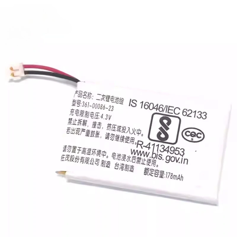 New 361-00086-23 3.8V 178mAh High Quality Battery for Garmin Vivoactive 4 Approach G10 361-00086-23 Watch Battery