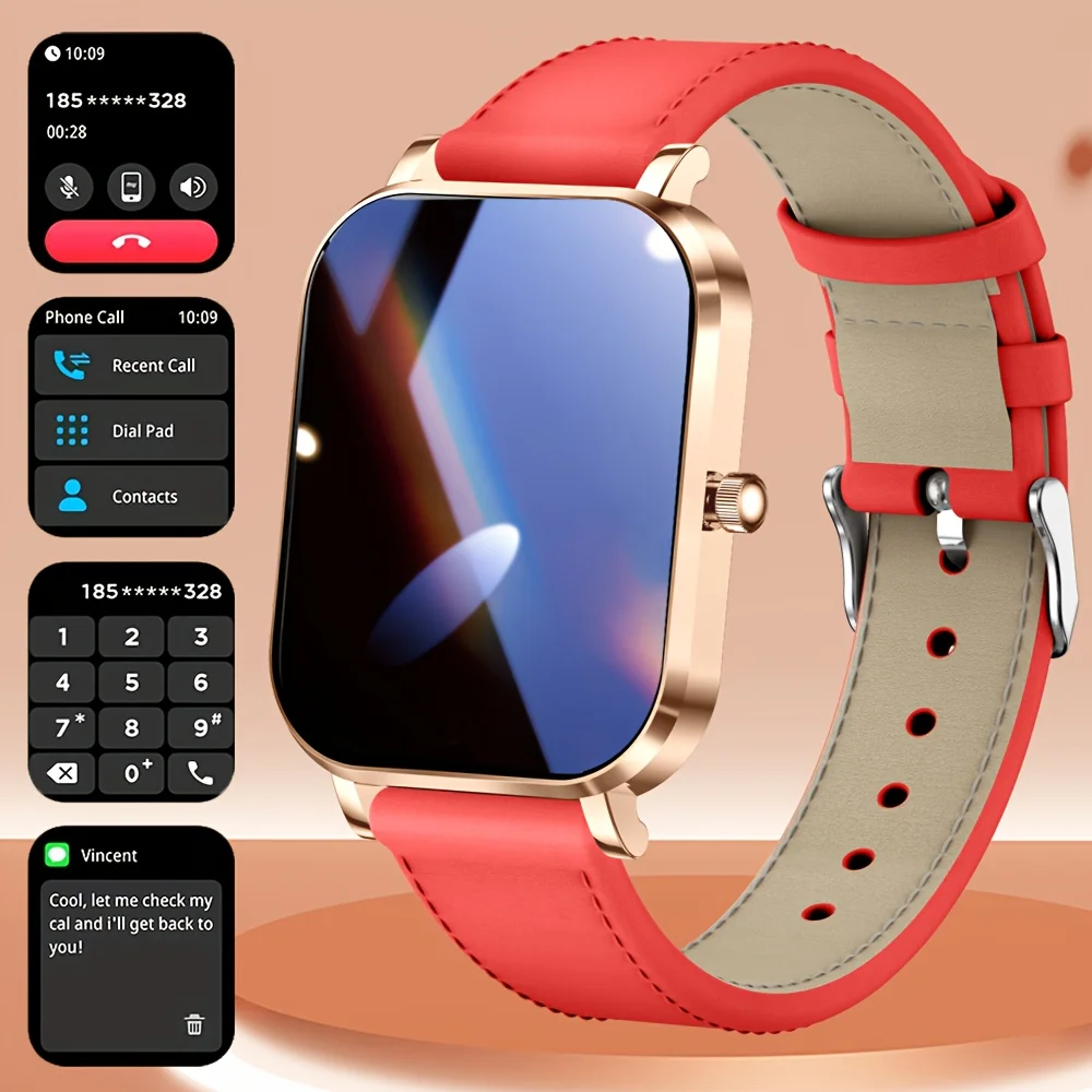 

New Fashion Women Smart Watch 1.75inch Curved Screen Sport Bracelet BT HD Calling Clock IP68 Waterproof Diamond Case Smartwatch