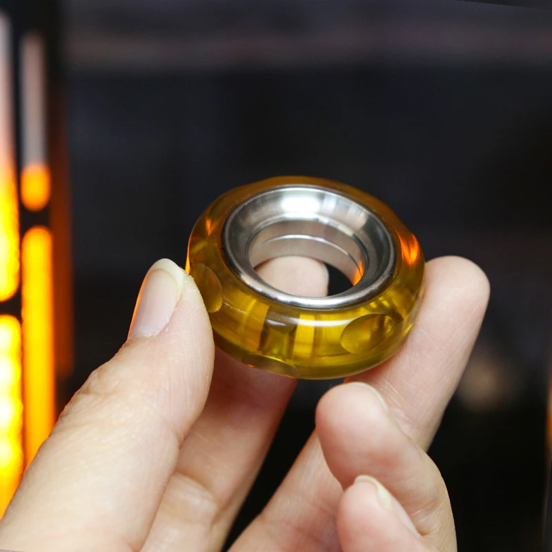 Mechanical Fidget Ratchet Ring EDC Toys Stainless Steel+Pei Fingertip Metal Tyre Toys Stress Spinner Fidget Toys
