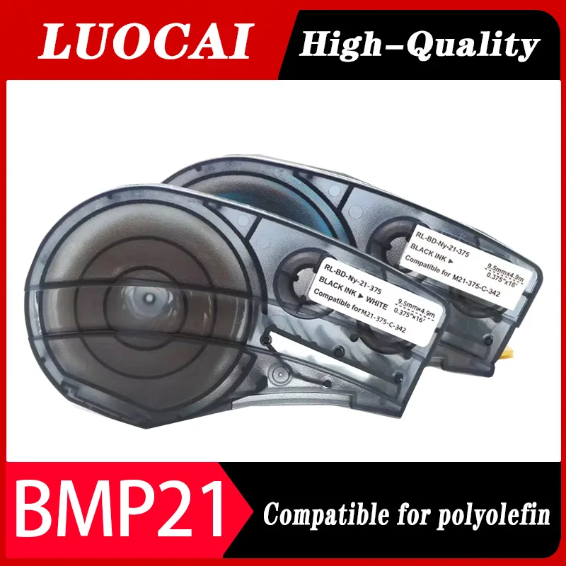 

NEW M21-250-C-342 M21-187-C-342 M21-125-C-342 M21-375-C-342 polyolefin Label Cartridge FOR BMP21-PLUS/LAB Printer Label Tape 1Pc