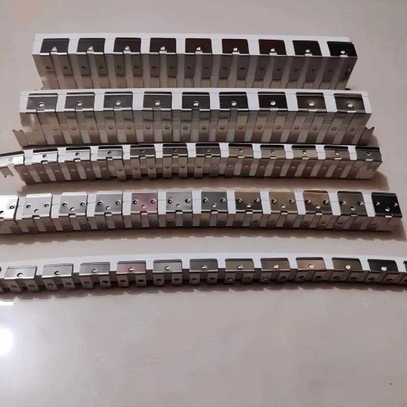 LED Neon Strip Skeleton Buckle Flexible Silicon Tube Stainless Steel Fixed Mounted Clip Linear Light Holder Fitting