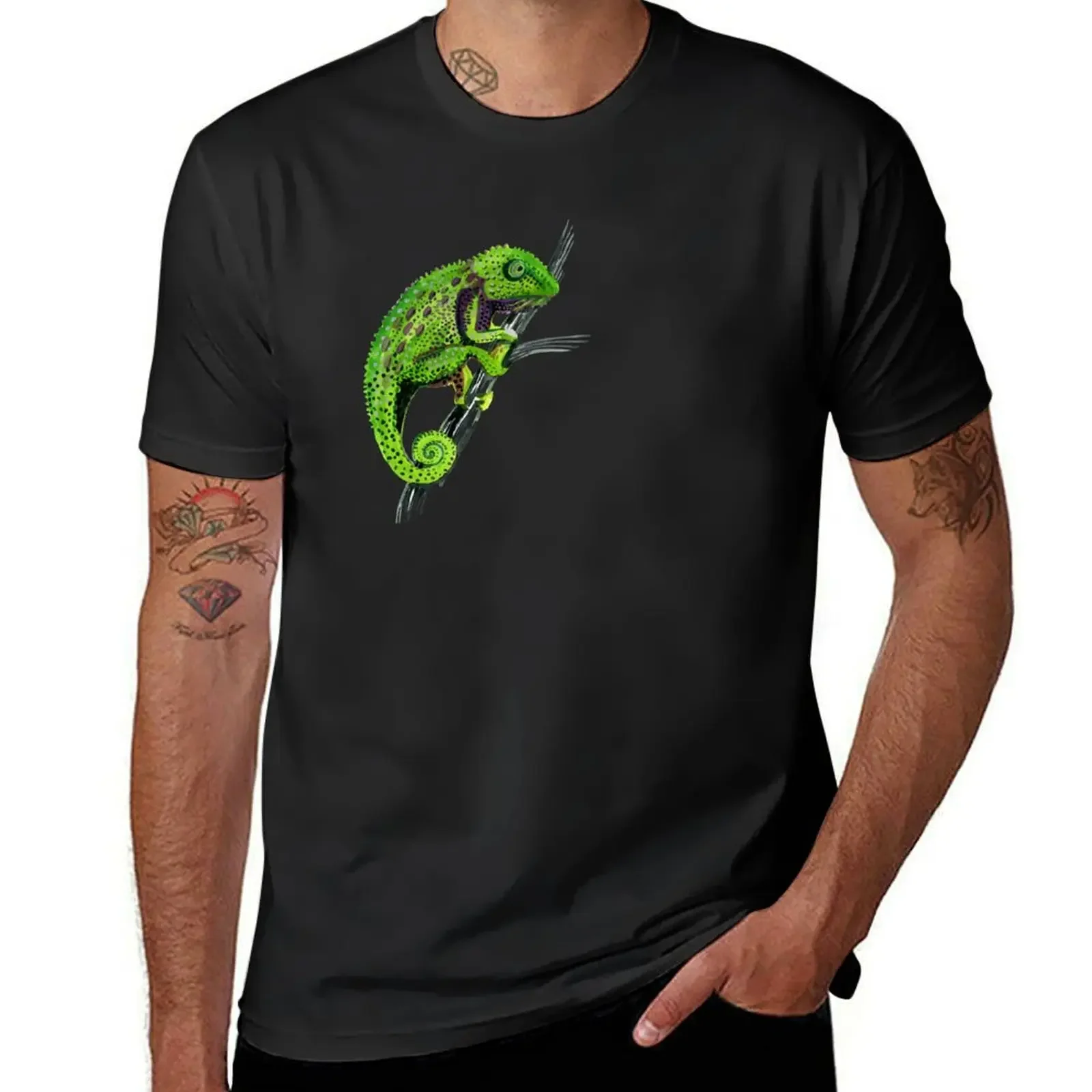 

chameleon T-Shirt new edition vintage t shirts rapper graphic tees mens graphic t-shirts anime