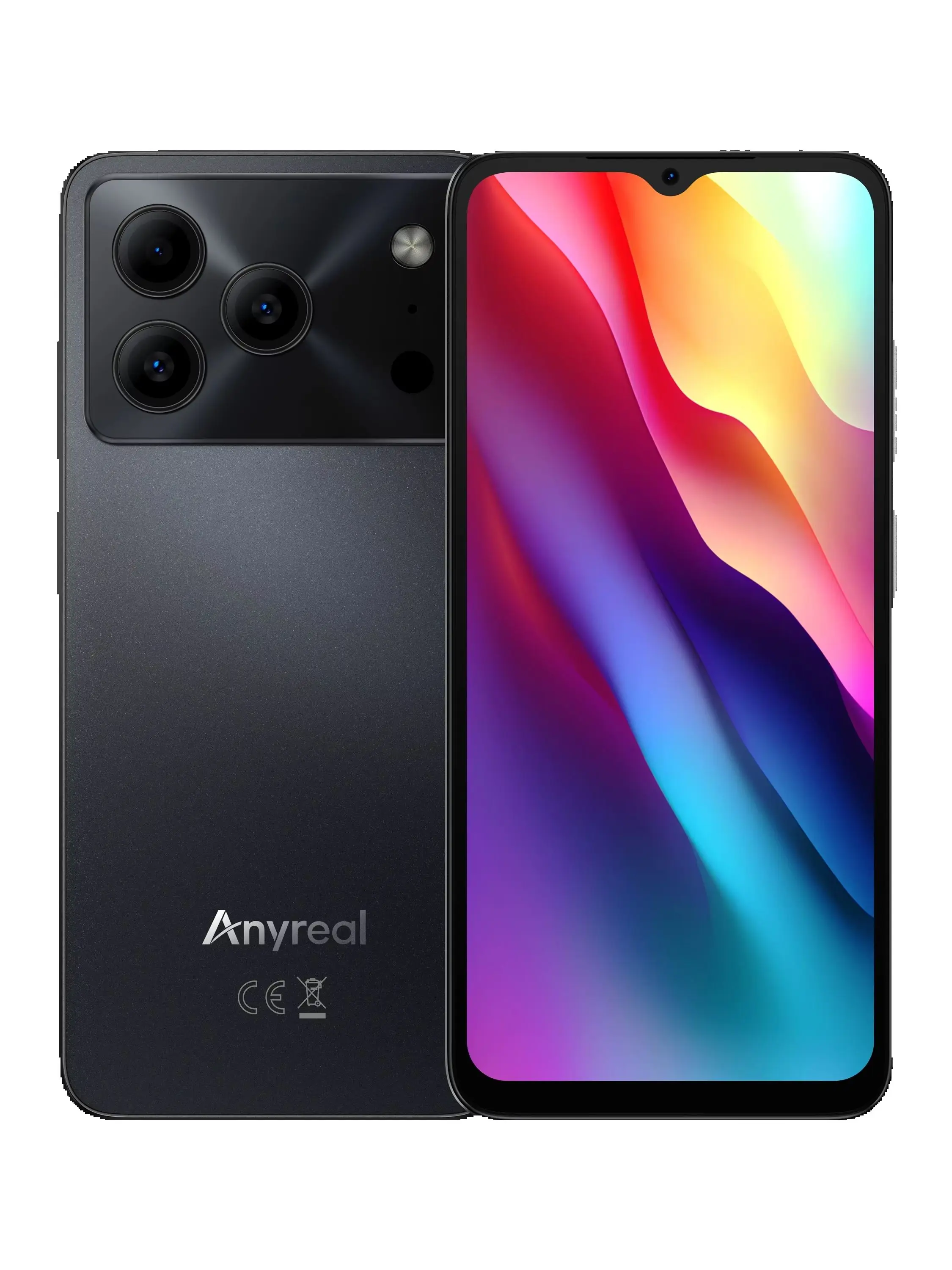 Smartfon DOOGEE Anyreal Note 56, system Android 16, 6,56-calowy ekran HD+ 90 Hz IPS z technologią „waterdrop”, duża bateria 6150 mAh, procesor UNISOC SC9863A Octa Core, 24 GB pamięci RAM (3 GB + 21 GB — 2