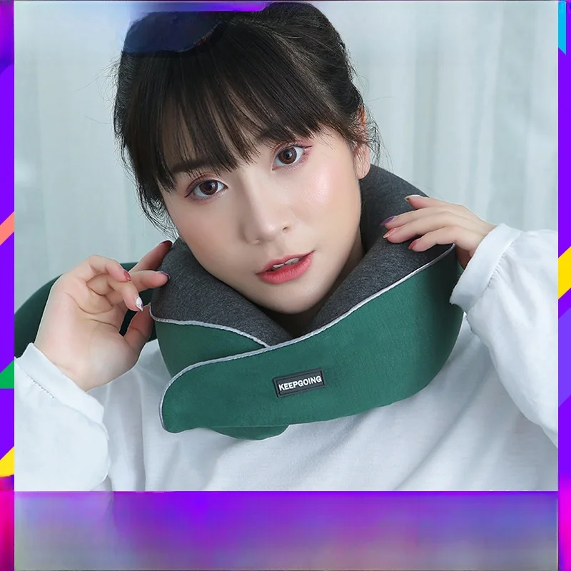 Memory Foam U-Shaped Neck Support Pillow Travel Car Airplane Nap Pillow Compact Storage Design Home Decorative Cushion