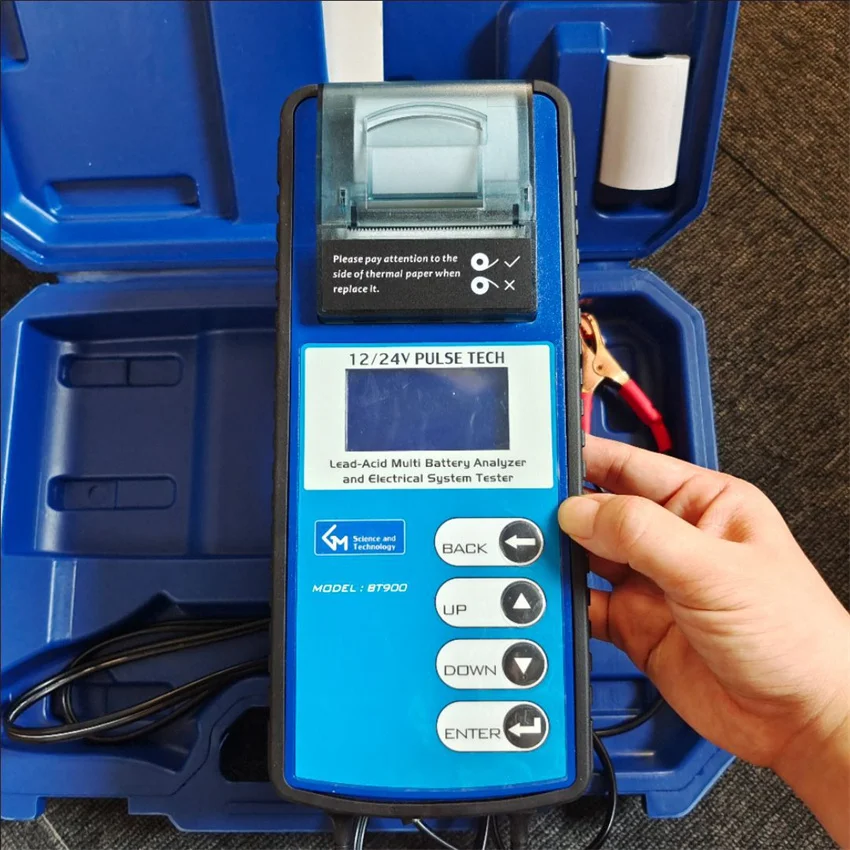 Car Battery Tester Lead-acid Battery Analyzer BT900 Start Type Battery Tester Start Charging System test with Printer