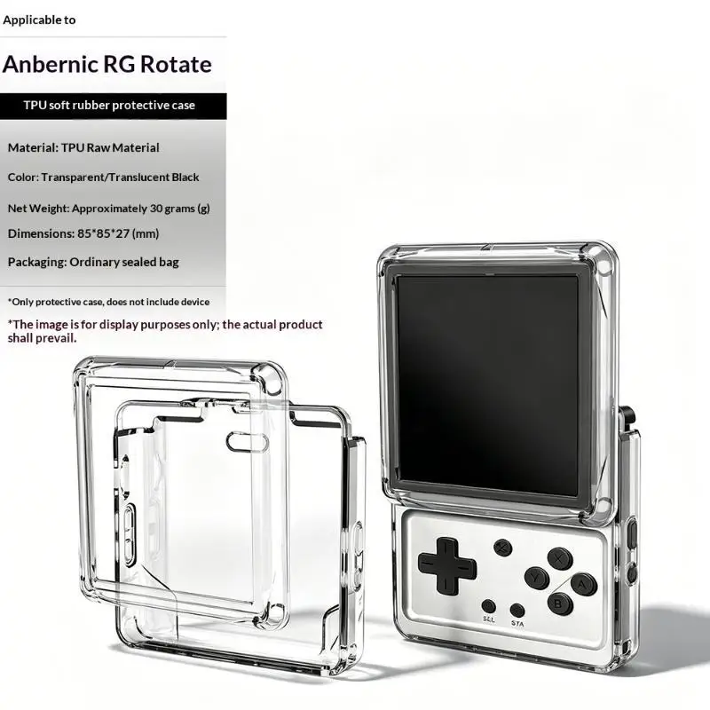 RG Handheld Gaming Case TPU 360 Rotate Drop-proof Waterproof Dustproof Cover Outdoor Game Travel Portable Protector Accessories