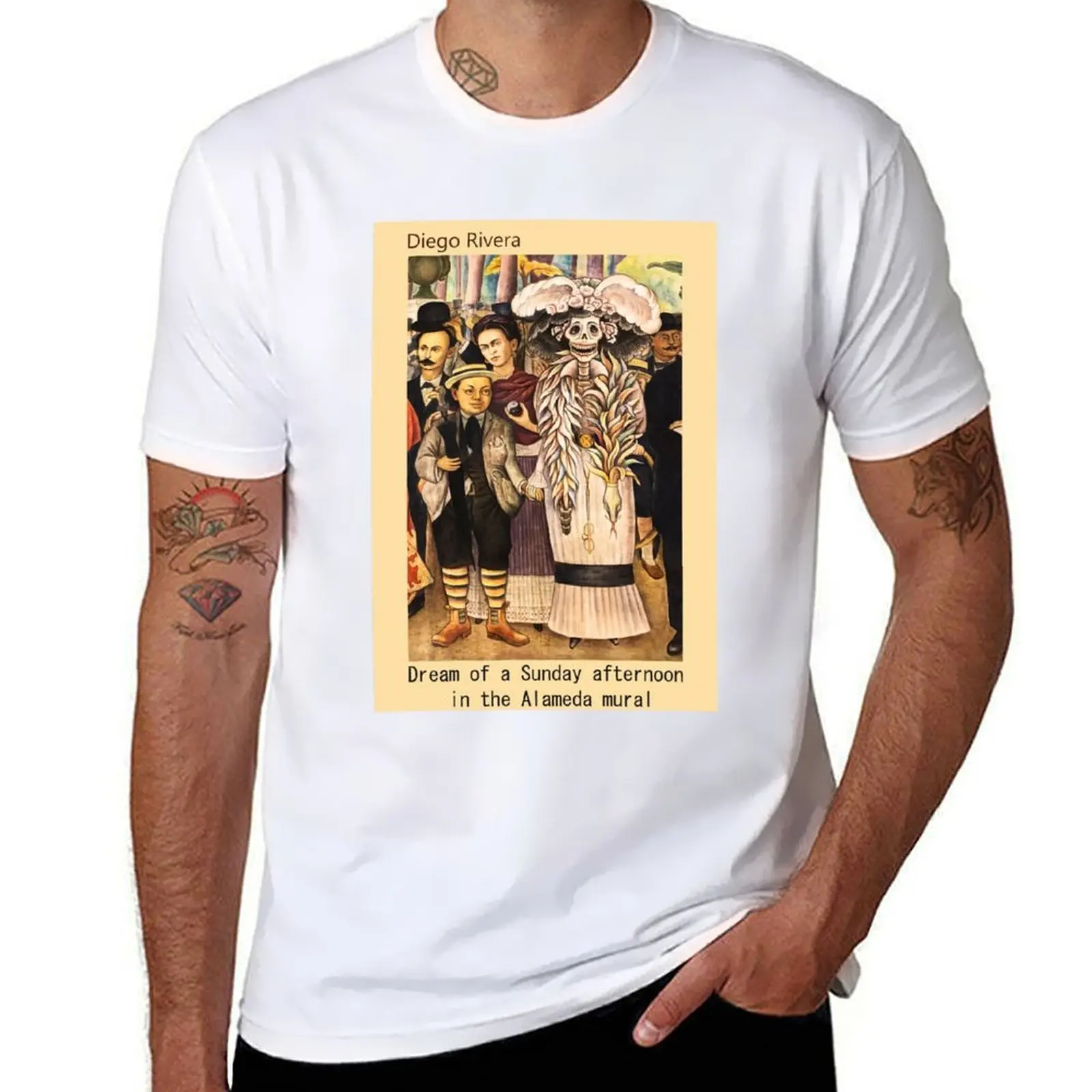 

Dream Of A sunday Afternoon In The a lameda Mural - Digo Rivera 1957, Mexico, Mexique T-Shirt t shirts designer T-Shirt